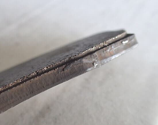 ブレーキパッド残1ミリ